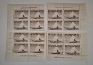 Canada 1955 Eskimo Hunter  #351 MS Of Plate #2 MNH