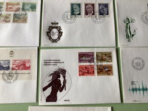 Liechtenstein 1972 postal stamps covers 7 items Ref A1363