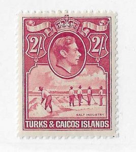 Turks & Caicos Sc #87 2sh HR VF