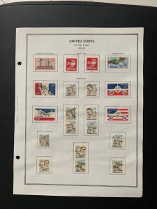 US 1973-79 air mail stamps new with album page