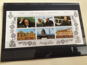 Sir Winston Churchill Anguilla mint never hinged stamps A13473