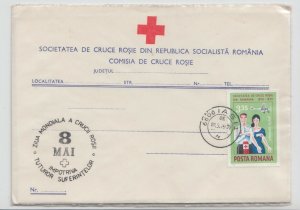 1976 ROMANIA COVER RED CROSS 8 MAY DAY SPECIAL STAMP UNUSED POST