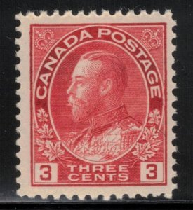 CANADA 1923 3c Carmine Admiral; Scott 109; MNH