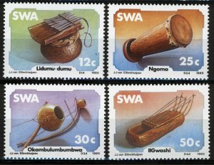 South West Africa 1985, Music instrument set VF MNH, Mi 579-582