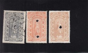 Canada: Brit.Columbia: Law Tax Stamps, Van Damme #BCL#9-11, Used (36996)