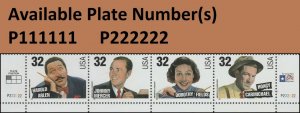 US 3100-3103 3103a Songwriters 32c plate strip 4 L MNH 1996