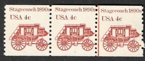 Scott # 1898A, MNH, PL# 2, Strip of 3, CV = $ 0.75, Lot 260014-01