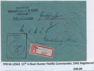 WW2: Germany Marine Schiffspost: 11th U-Boat Hunter Flotilla Commander (M6042)