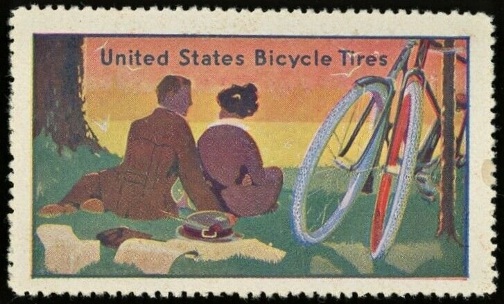 1910s UNITED STATES BICYCLE TIRES Poster Stamp MH