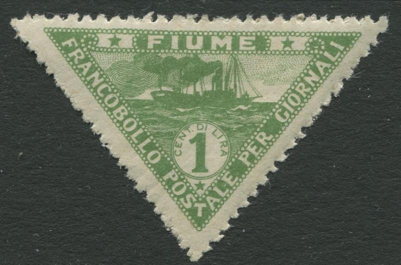 Fiume - Scott P4 - Newspaper Stamp -1920 - MH - Single 1c Stamp