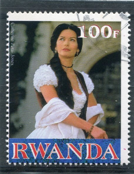 Rwanda 1999 MILLENNIUM Catherine Zeta Jones 1 value Perforated Fine Used VF