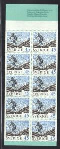 Sweden Sc 760a 1970 Log Roller stamp bklt of 10  mint NH