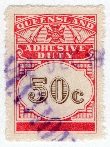 (I.B) Australia - Queensland Revenue : Adhesive Duty 50c