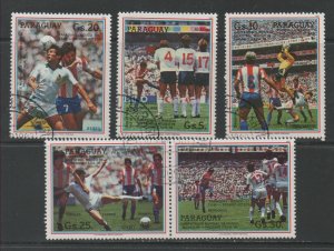 Thematic Stamps Sports - PARAGUAY 1989 W.C. FOOTBALL 5v used