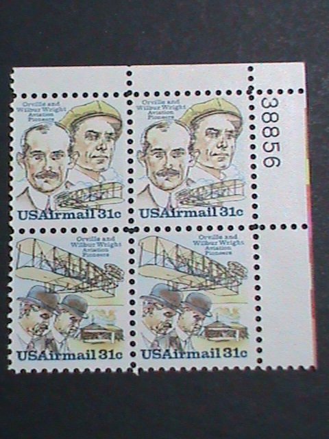 ​UNITED STATES-1979-SC#C91-2-WRIGHT BROTHERS MNH BLOCK STAMPS VERY FINE