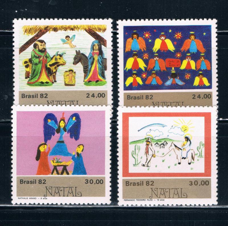 Brazil 1826-29 MNH set  Christmas 1982 (B0348)