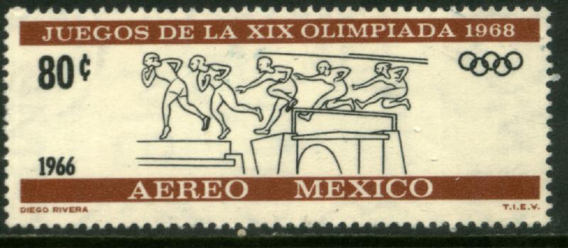 MEXICO C318, 80¢ 2nd Pre-Olympic Issue - 1966 MINT, NH. VF.