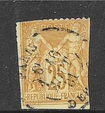 France #99   25c Liberty & Peace trimmed filler U) CV$5.00