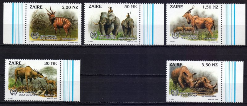 Kinshasa. 1993. 1079-83. Fauna of africa. MNH.
