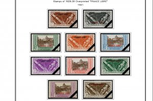 COLOR PRINTED FRENCH OCEANIA 1892-1956 STAMP ALBUM PAGES (27 illustrated pages)