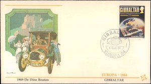 Gibraltar, Worldwide First Day Cover, Automobiles, Europa