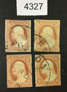 MOMEN: US STAMPS  #11  C.D.S USED LOT #4327