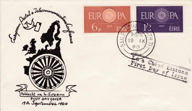 Ireland 1960 Europa/CEPT First Day Cover  Clean not addressed