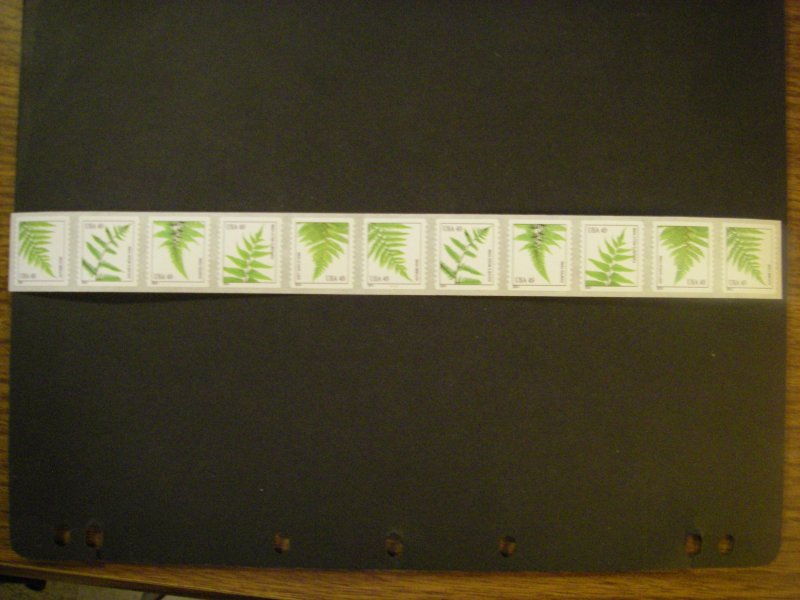 Scott 4848-4852 or 4852a, 49c Ferns, PNC11 #C1111, MNH Coil Beauty