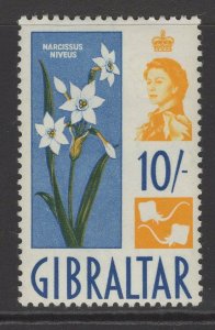 GIBRALTAR SG172 1960 10/= DEFINITIVE MTD MINT