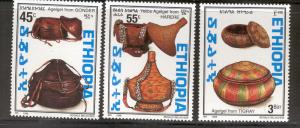 ETHIOPIA 1464-1466 MNH TRADITIONAL BASKETS 1998