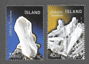 Iceland Scott 862-63 MNHOG - 1998 Minerals Set - SCV $2.60