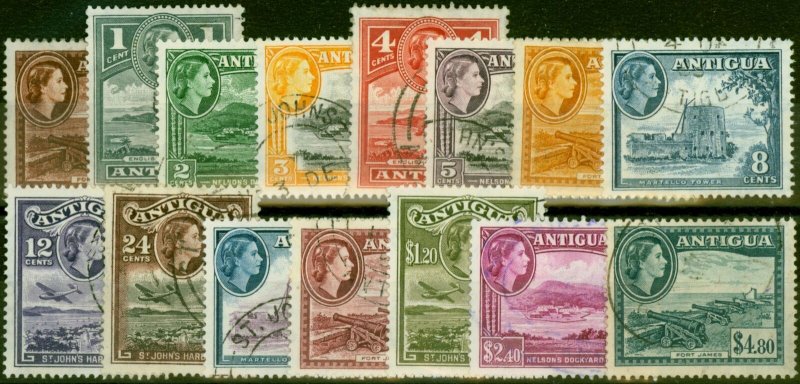 Antigua 1953 Set of 15 SG120a-134 Fine Used 