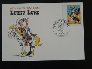 comics Lucky Luke horse stamp day maximum card France 2003