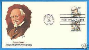 C94a  OCTAVE CHANUTE 21c AIRMAIL PR 1979, U/A FLEETWOOD F...