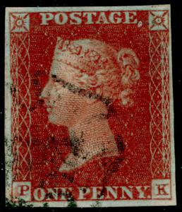 SG8, 1d red-brown PLATE 41, FINE USED. Cat £110. 4 MARGINS. PK