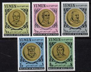 Yemen - Royalist 1966 Builders of World Peace set of 5 un...