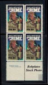 BOBPLATES #2102 McGruff Crime Dog Copyright Block  F-VF NH ~ See Details for Pos