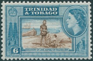 Trinidad & Tobago 1953 6c brown & greenish blue SG272 unused