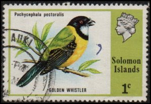 Solomon Islands 316 - Used - 1c Golden Whistler (wmk: 373) (1976) (cv $0.55)