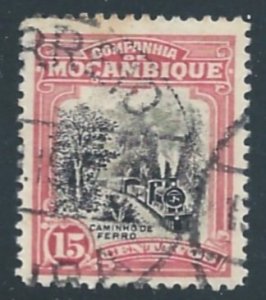 Mozambique Company #130a Used 15c Scene on Beira R.R. Dull Rose & Black