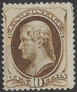 US 187   1879   10 cents  fine used  ( w/o sec.mark )