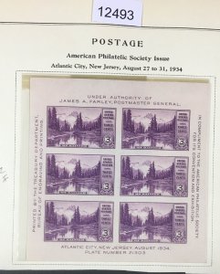 MOMEN: US STAMPS # 750 1934 MINT OG NH COLLECTION LOT #12493