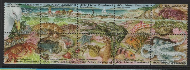NEW ZEALAND 1344a  MNH SEALIFE  SET