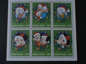 ​SIERRA LEONE-DISNEY CARTOON MICKY & DONALD FAMILIES IN CHRISTMAS MNH-S/S-VF