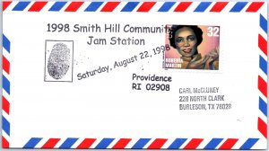 US SPECIAL EVENT COVER POSTMARK 1998 SMITH HILL COMMUNITY JAM STATION PROVIDENCE