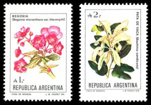 ARGENTINA Sc 1524-25 F-VF/MNH - 1988 1a & 2a Flowers