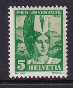 Switzerland   #B69  MNH  1934 Pro Juventute  Appenzell  5c