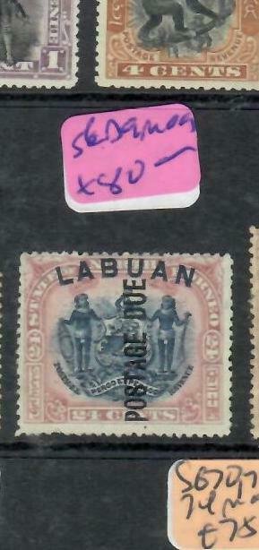 LABUAN (P1811B)   ON NORTH BORNEO 24C POSTAGE DUE  SG D9   MOG