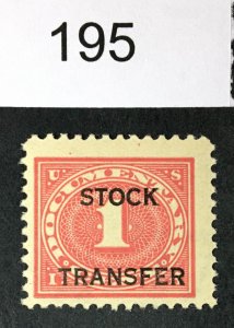 US STAMPS # RD1 REVENUE MINT OG NH CAT. $ LOT #195