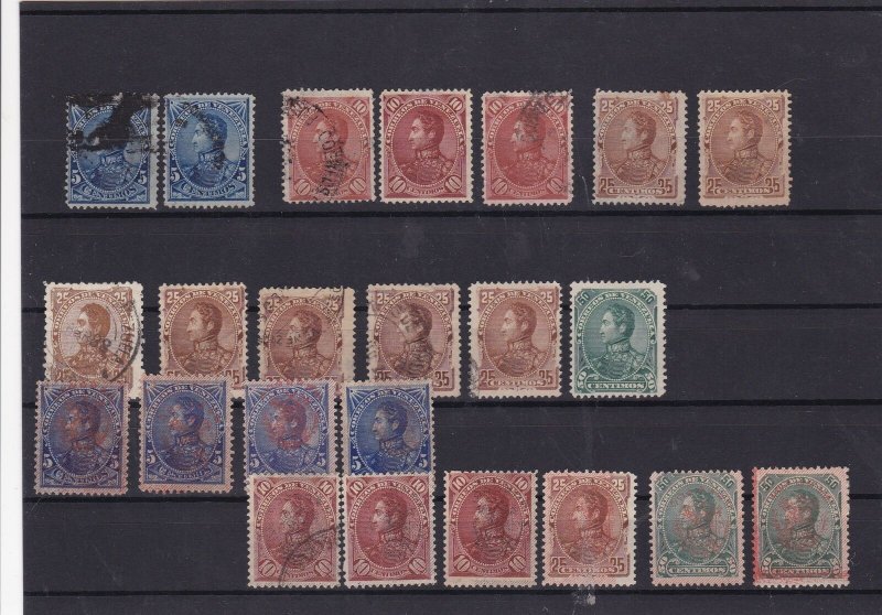 venezuela 1882-93 stamps  ref 10586 